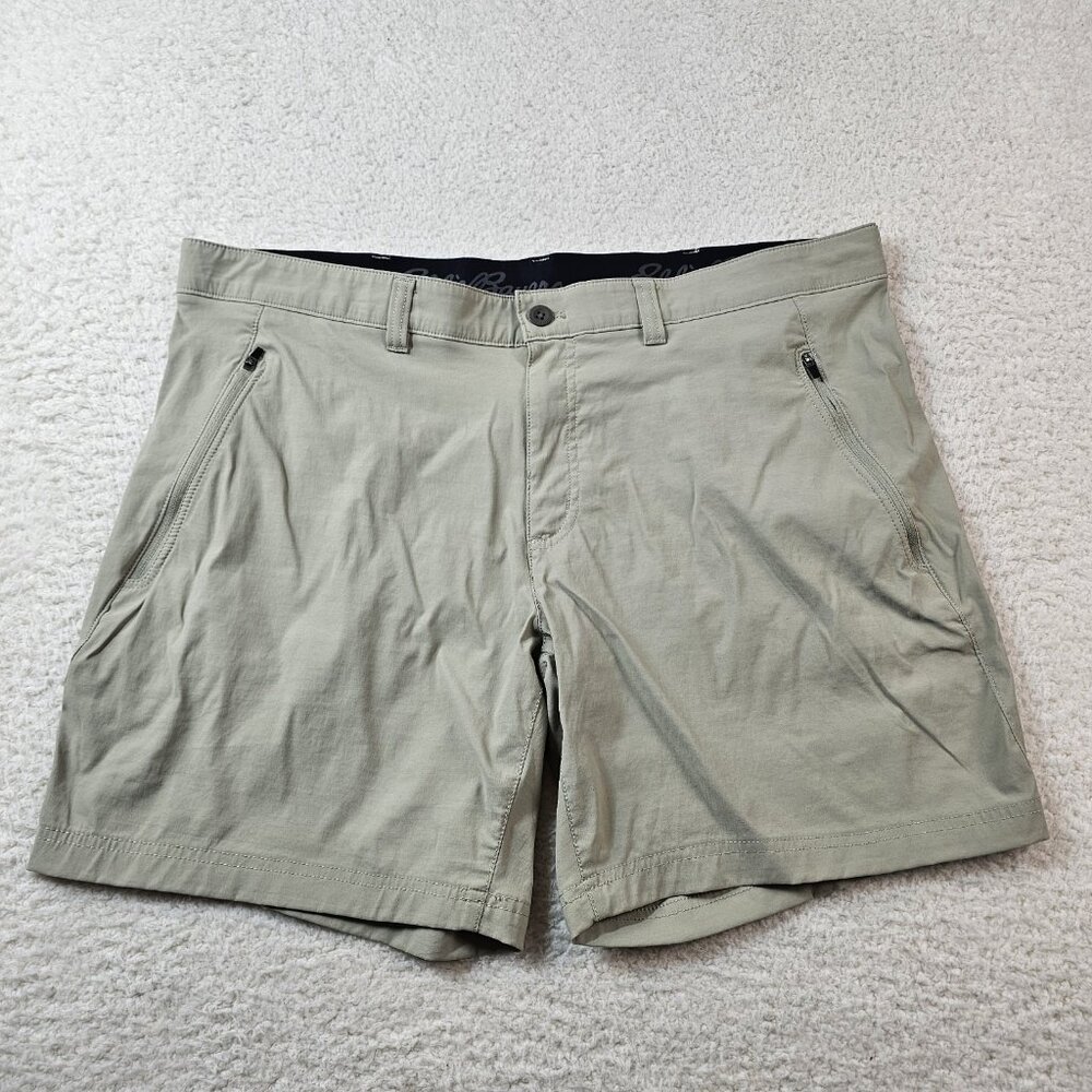 Eddie Bauer Shorts Men's 42 Tan Horizon Guide Wander Gorpcore UPF 50+‎ 8" Inseam